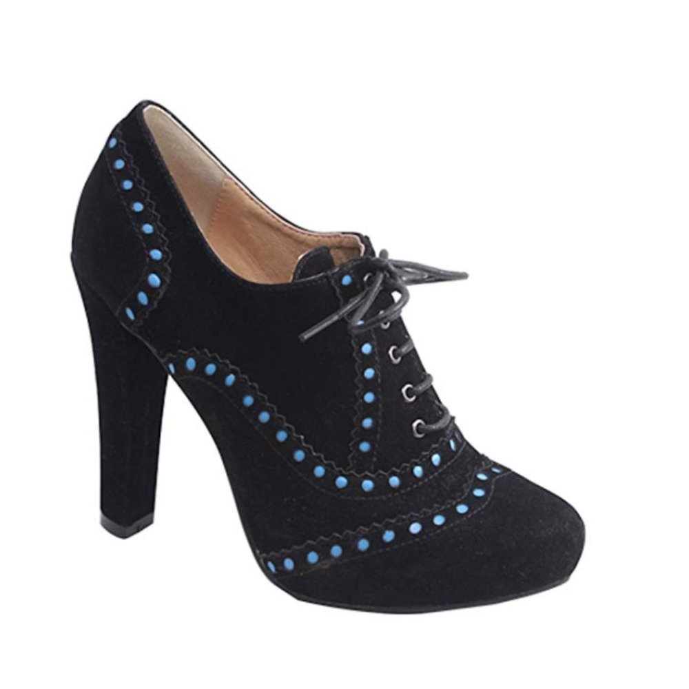 Bumper black and blue velvet pumps size 8.5